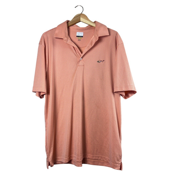 Orange Patterned Greg Norman Polo Shirt XL - Picture 1 of 6